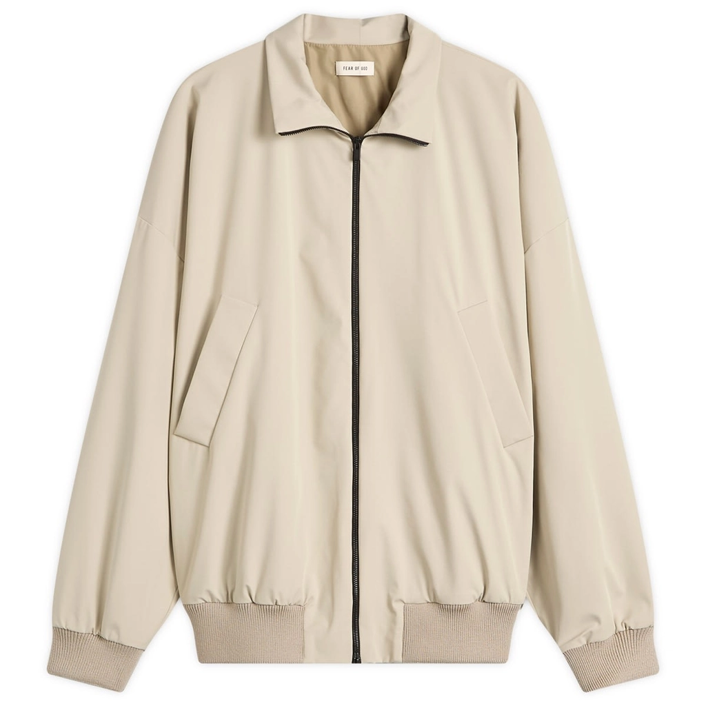 Fear of God Men's High Neck Technical Track Jacket Cement